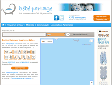 Tablet Screenshot of bebepartage.com